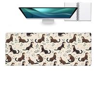 zbezbe Otter Large Mouse Pad, Anti Slip Rubber Base Mousepad Playful Extended Desk Mat, Cute Animal Mousepads Gifts Decor Computer Accessories for Office Home Gaming Workbench, 31.5x11.8x0.12 Inch