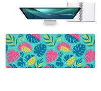 zbezbe Palm Leaf Large Mouse Pad, Anti Slip Rubber Base Mousepad Tropical Extended Desk Mat, Botanical Mousepads Gifts Decor Computer Accessories for Office Home Gaming Workbench, 31.5x11.8x0.12 Inch