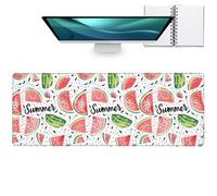 zbezbe Watermelon Large Mouse Pad, Anti Slip Rubber Base Mousepad Playful Extended Desk Mat, Fruit Seeds Mousepads Gifts Decor Computer Accessories for Office Gaming Workbench, 31.5x11.8x0.12 Inch