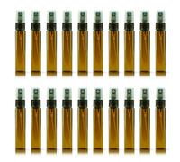 ZbFwmx 20 Pack Set 10ML Protable Refill Bulk Atomizer Spray Travel Perfume Bottle Hydrating Empty Bottle (Brown)