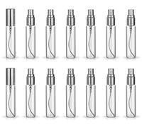 ZbFwmx 20 Pack Set 10ML Protable Refill Bulk Atomizer Spray Travel Perfume Bottle Hydrating Empty Bottle (Silver Caps)