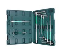 ZBIianxer 10pc Multifunction Sliding Hexagonal Wrench Set High Torques T Handle for Machinery Hole Access Portable Tool Case Professional Nonslip Hexagonal Wrench Set
