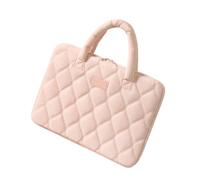 ZBIianxer 16 Inch Laptop Bag with Shockproof Design and Multiple Compartments for 14 16 Inch Notebooks in Stylish Rhombus Pattern Elegant Rhombus Quilted Bag