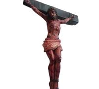 ZBIianxer 1Pack Catholic Crucifix Wall Cross Small Wooden Cross With For Church Decorations Wooden Crosses