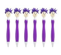 ZBIianxer 6pcs Smooth Writing Pen Mop Head Pressing 1.0mm Retractable Ballpoint School