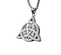 ZBIianxer Alloy Triple Goddesses Knot Necklace with Adjustable Chain and Symbolic Engravings Stylish Clavicle Chain Love Necklace