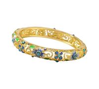 ZBIianxer Artistic Ethnic Enameled Clovers Alloy Featuring Drip Oil Craftsmanship Symbolizing Luck Love and Hope Enameled Luck