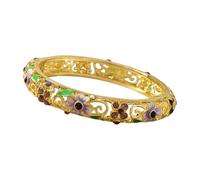 ZBIianxer Artistic Ethnic Enameled Clovers Alloy Featuring Drip Oil Craftsmanship Symbolizing Luck Love and Hope Enameled Luck