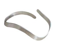 ZBIianxer Artistic Fluctuation Wiped Bronze Bangle Flexible Opening Plan Elegant Unisex Addition Concept Modern Fluctuation Bangle