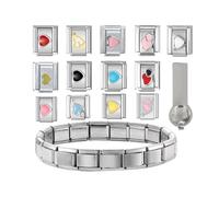 ZBIianxer Beads Italian Charm Link Making Accessory Bracelets Making Supplies Stainless Steel Module for Everyday Wear Italian Charm Jewelry