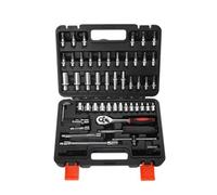 ZBIianxer Complete 53 Socket Ratcheting Wrench Kits with Bit Socket and Case for Professional Mechanics and Auto Repair Projects Alloys Steel Ratcheting Wrench