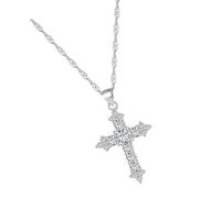 ZBIianxer Contemporary Crossed Necklace Adjustable Neck Chain Comfortable Wear for Daily Parties Symbolic Jewelry Great Gift Religious Symbol Necklace
