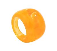 ZBIianxer Contemporary Ombres Pattern Resin Rings Ergonomic Shape Artistic Accessory Comfortable Wear for Fashion Looks Geometric