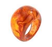 ZBIianxer Contemporary Ombres Pattern Resin Rings Ergonomic Shape Artistic Accessory Comfortable Wear for Fashion Looks Geometric