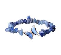 ZBIianxer Crystal Butterfly with Stone Beads, Unique Jewelry for Birthdays & Special Occasions Irregular Bead Women ' s