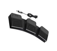 ZBIianxer Customizable USB Triple Foot Switches for Gaming Setups, Equipment & Keystroke Automation Programmable USB Foot Pedal