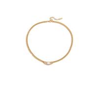 ZBIianxer Delicate Cubic Zirconia Necklace Hypoallergenically Stainless Steel Adjustable Chain for Her Minimalist Zircon Pendant Necklace