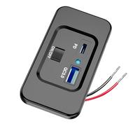 ZBIianxer Efficiency Type C and USB 2-Port Charging Socket Quick Charging for Motorhomes, Buses, and Marine Car Use Vehicles Power Socket