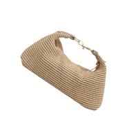ZBIianxer Elegant Pierogi Molded Straw Handbag Triplicate Transporting Modes Smooth Slide Access Excellent for Excursions Shopping Thin Season Shoulder Bag