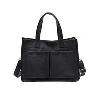 ZBIianxer Elegant Work Bag with Against Burglary Slide Water Immune PU Leather for Daily Commuting Plantbased Leather Passenger Shoulder Bag