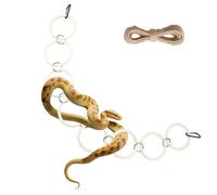 ZBIianxer Engaging Reptiles Habitat Accessory Climbing Chain for Terrarium Decoration Small Pet Habitats Tanks Entertainment Toy Climbing Rings