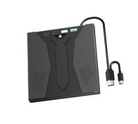 ZBIianxer External Disc Drive USB3.0 / Type-C, Slot Loading Compact Plug & Play Design with 5Gbps Loading Portable Disc ROM
