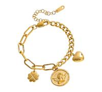 ZBIianxer Fashion Forward Circular Disc Finish Stylish Wrist Chain Accessory Thoughtful Loves Stainless Steel