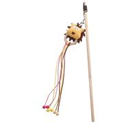 ZBIianxer Felines Fun Beads Teaser Wand Toy Cats Entertainment and Fun Exercise Teasing Stick Soothing Wooden Stick