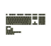 ZBIianxer Full Set 128Key PBT Keycaps Wood Grains with Shining Through Letters for Typists Programmer Keycaps