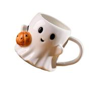 ZBIianxer Halloween Innovative Specters Mugs 600ml Lovely Cartoon Styles Ceramic Cup for Hot Beverage Lover Unique Specters Shape Ceramic Cup