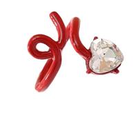 ZBIianxer Heart Adjustable Rings Delicate Opening Heart Finger Alloy Texture Suitable for Wedding and Parties Wear Wedding Occasion