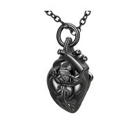 ZBIianxer Hidden Compartment Heart Structure Jar Chain Rustless Pet Cenotaph Jewelry for Debris Modifiable Artifact Cenotaph Heart Charm