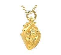 ZBIianxer Hidden Compartment Heart Structure Jar Chain Rustless Pet Cenotaph Jewelry for Debris Modifiable Artifact Cenotaph Heart Charm