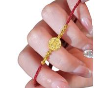 ZBIianxer Imitation Jades Bead Red Cord Wristband Good Luck Wealth Handchain Accessory for Parties and Everyday Wear Good Luck Wealth