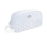 ZBIianxer Large Capacity Pencil Case with Trendy Dots Design Spacious Pen Storage Holder for Writing Tools and Small Accessories Folding Cosmetic Bag