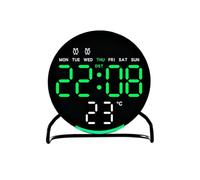 ZBIianxer LED Clock with Double Alarm Soft Glows Nightlight and Simple Operations Interfaces for Bedroom LED Desk Clock with Timers