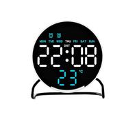 ZBIianxer LED Clock with Double Alarm Soft Glows Nightlight and Simple Operations Interfaces for Bedroom LED Desk Clock with Timers