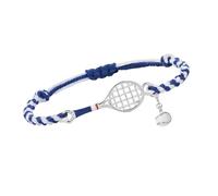 ZBIianxer Lightweight Adjustable Tennis Wrist Strap Vibrant Blue Woven Rope Perfect for Sports and Everyday Use Versatile Workout Wrist Bangle