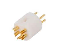 ZBIianxer Male 5pin DIN Connector LP Turntable Recorder Tonearm Plug 24K Gold Plated Copper PTFE Insulator 1PC Gold Plated Plugs