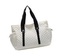 ZBIianxer Modern Quilted Pattern Travel Bag Oxford Cloth Shoulder Handbag for Books Electronics Accessories Large Capacity Work