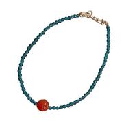 ZBIianxer New Chinese Styles Bead Chain Vibranting Mixed Materials Designs Accessory for Casual and Wedding Occasions Artistics Contrast Beaded Hand Chain