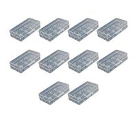 ZBIianxer Of 10 Flame Retardant Battery Organizing Box Clear Design for Efficient Home Offices Device Power Management Presentation Battery Holder