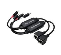 ZBIianxer Plugs Play Auditory Extender Using Networking Cable Uninterrupted for Long Day Operating in Commercial Setting Net Sound Adapter