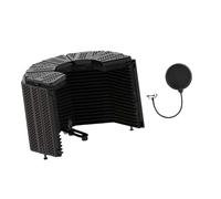 ZBIianxer Professional Microphone Isolation Foldable Mics Cover Enhances Voice Clear Perfect for Musicians Broadcasters Travel Friendly Sound Tool