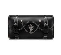 ZBIianxer Punk Styles PU Storage Bag Motorbike Tool Motorcycle Front Front Fork Handlebar Saddlebag Reinforced Strap Motorcycle