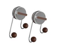 ZBIianxer Rustproof Suction Cup Hooks Duals Spherical Designs Stainless Steel Coat Clothes Hanger for Smooth Surfaces Waterproof Wall Hooks