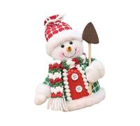 ZBIianxer Standing Christmas Snowman Santa Deer Plush Doll Stuffing Figurine Ornament Home Decoration with Soft Fabric Desktop Christmas Ornament