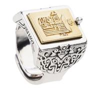 ZBIianxer Sturdy Ornate Copper Rings Depicting Legendaries Beasts Motifs Festival Accessories for Individualized Jewelry Collection Open Band Rings