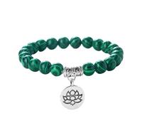 ZBIianxer Stylish Adjustable Elastic Buddhas Bead with Lotuses Charm Stretch Wristchain Accessories for Women Men Elastic