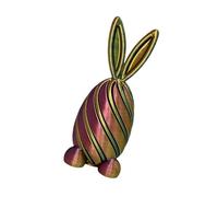 ZBIianxer Sustainable Multiple Color Twisting Rabbits Eggs Sculpture Unique Decoration Gifts Souvenirs Degradable Car Deck Twist Ornament Modern Geometric Art Decoration for Desk Home Easter